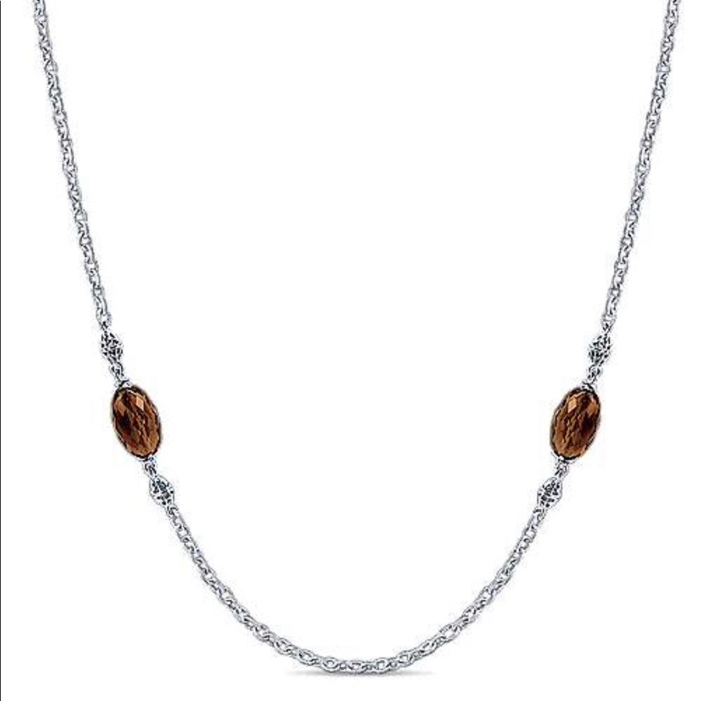 Gabriel & Co. 925 Smoky Quartz Necklace